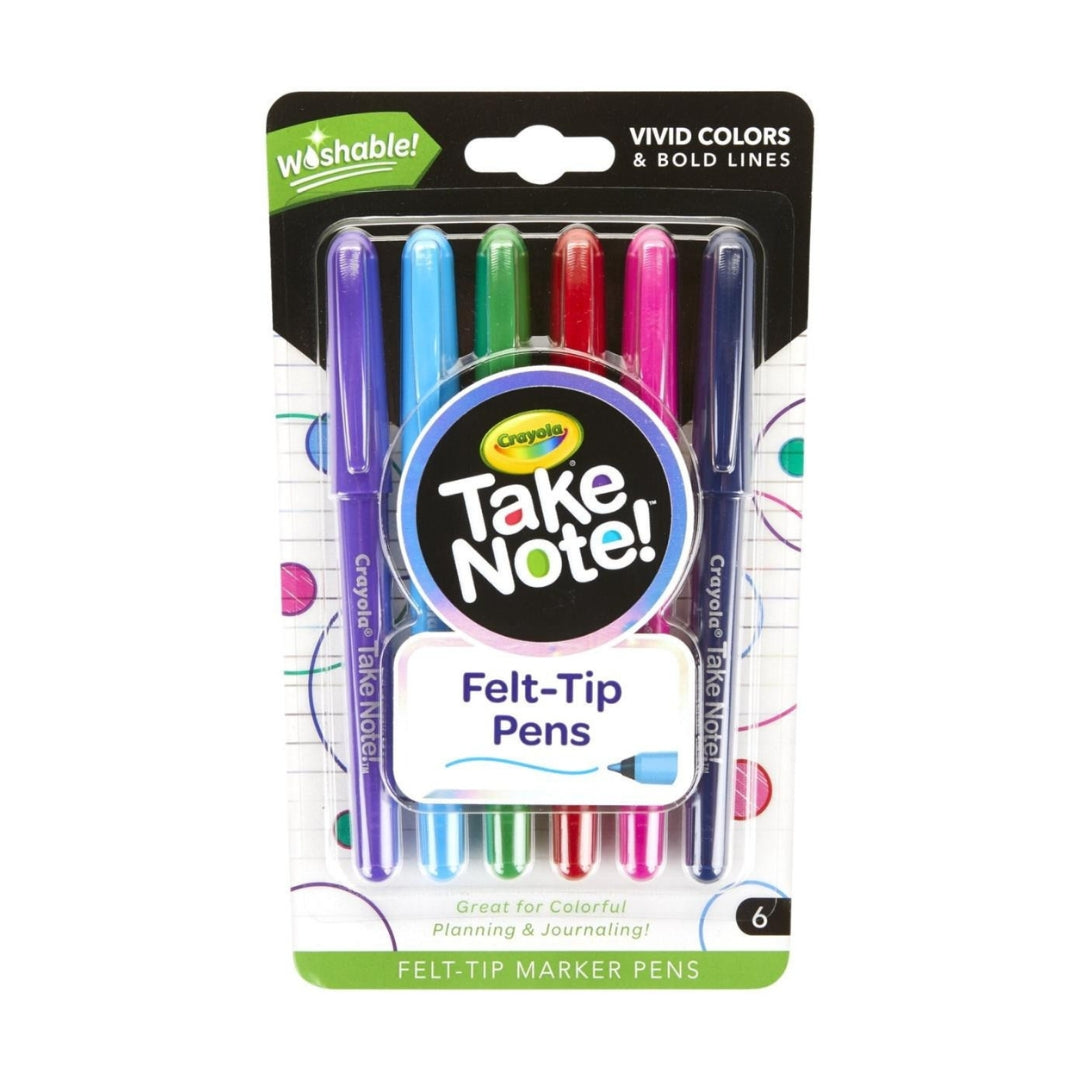 Crayola Take Note Washable Felt Tip Pen – TOYS 4 LESS
