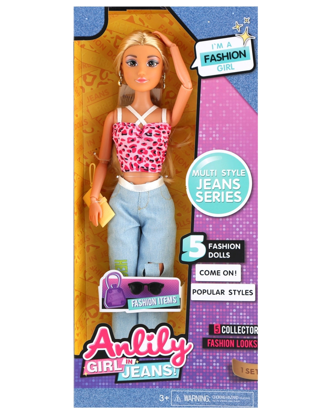 Anlily Multi Style Jeans Fashion Doll