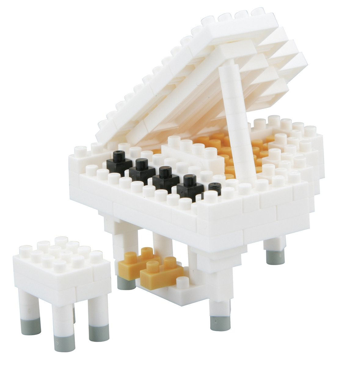 Grand Piano White Construction Blocks 130Pcs