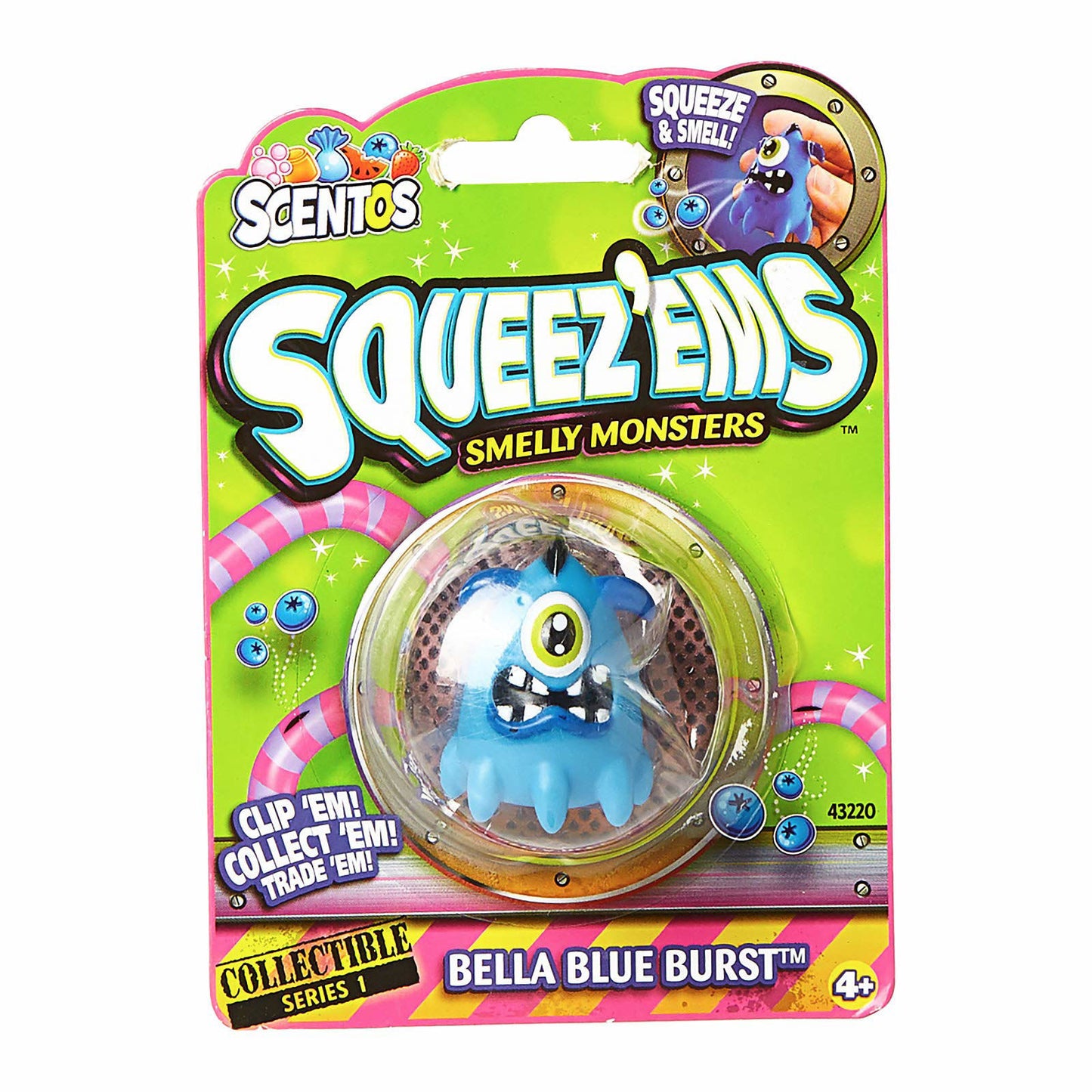 Scentos Squeez Ems Smelly Monsters Bella Blue Burst