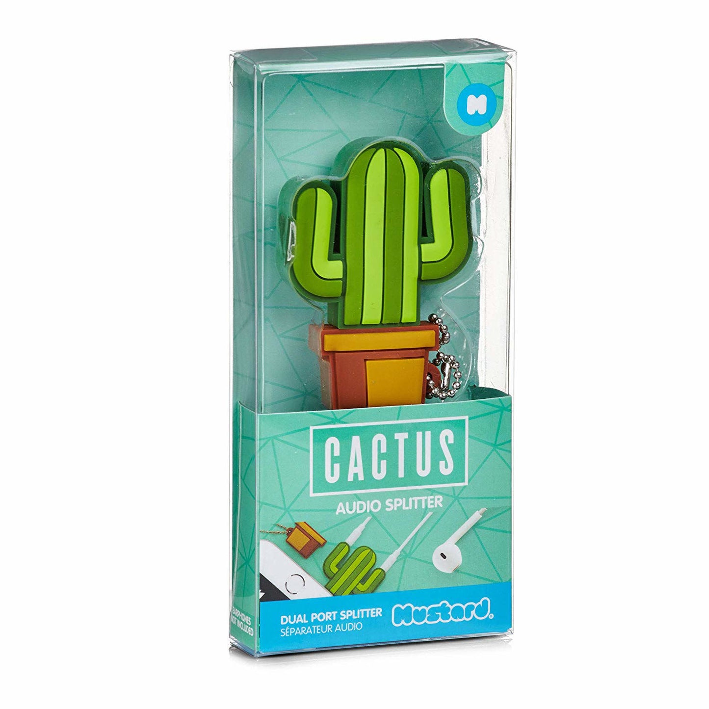 Mustard -Cactus Shaped Earphone Splitter