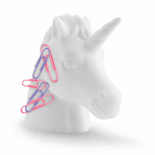 Mustard -Magnetic Paperclip Holder, Unicorn