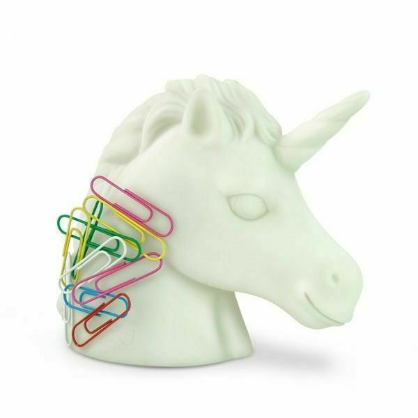 Mustard -Magnetic Paperclip Holder, Unicorn