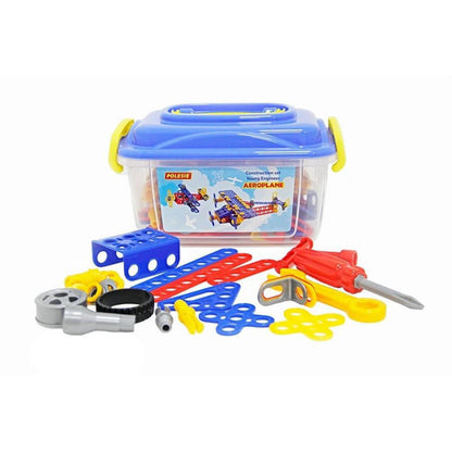 Construction set Young Engineer - Aeroplane, 186 pcs