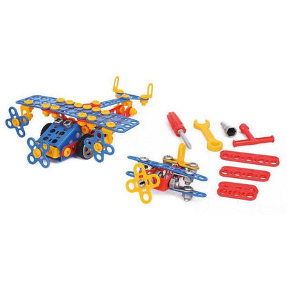 Construction set Young Engineer - Aeroplane, 186 pcs