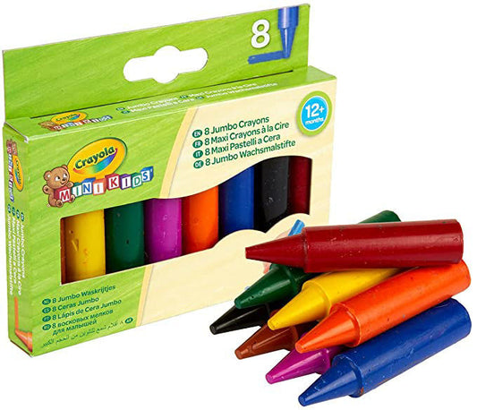 8 CRAYONS DOUX CIRE ASSORTED