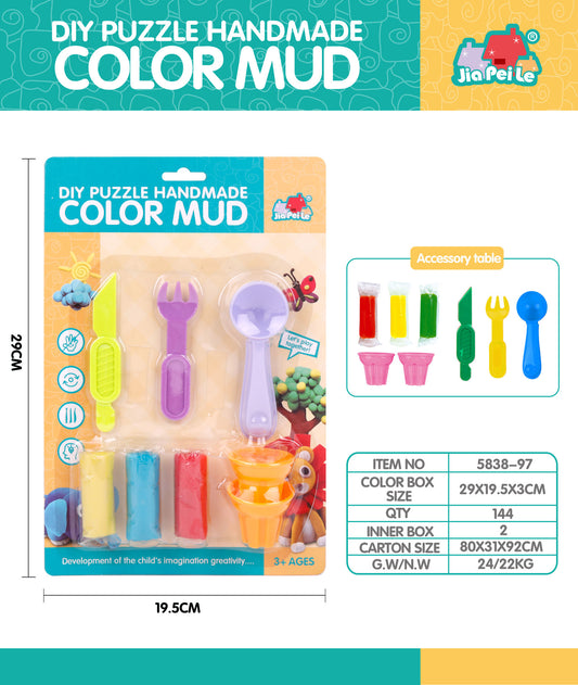 8 Pcs Animal Mud Set