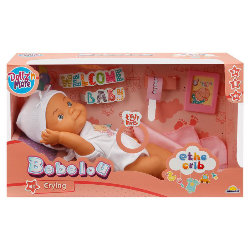 Bebelou The Crib Crying Doll 30cm (Assorted)