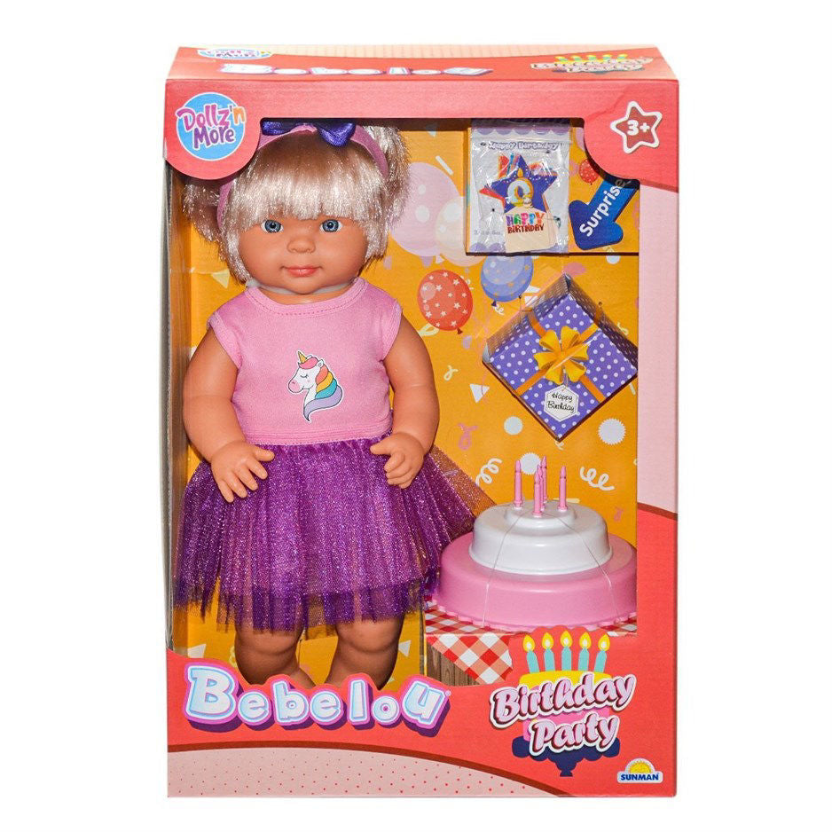 Bebelou Birthday Baby 40 cm - Purple Skirt