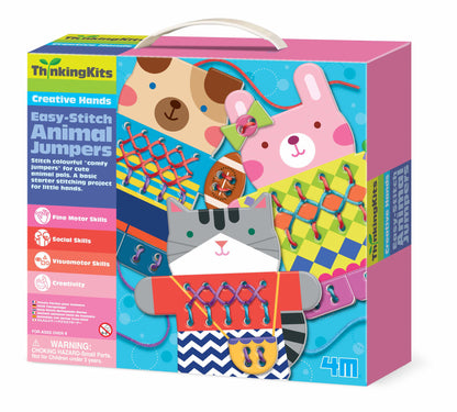 4M-Thinking Kits - Easy Stitch- Animal Jumpers