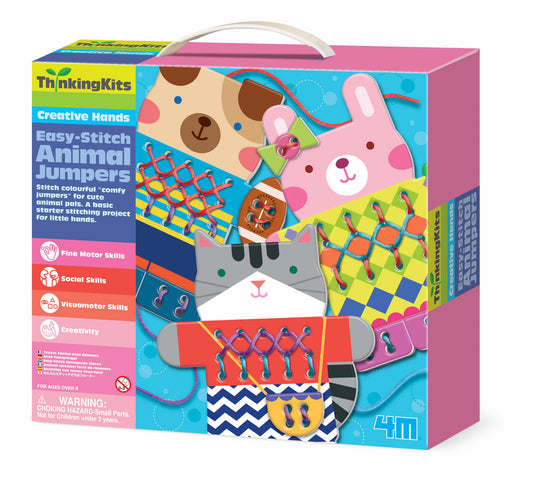 4M-Thinking Kits - Easy Stitch- Animal Jumpers