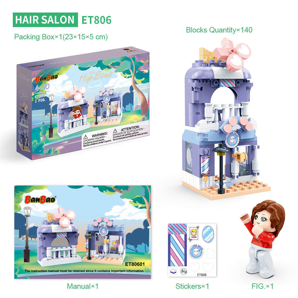 Banbao - Mini High-Street Series Hair Salon 140Pcs