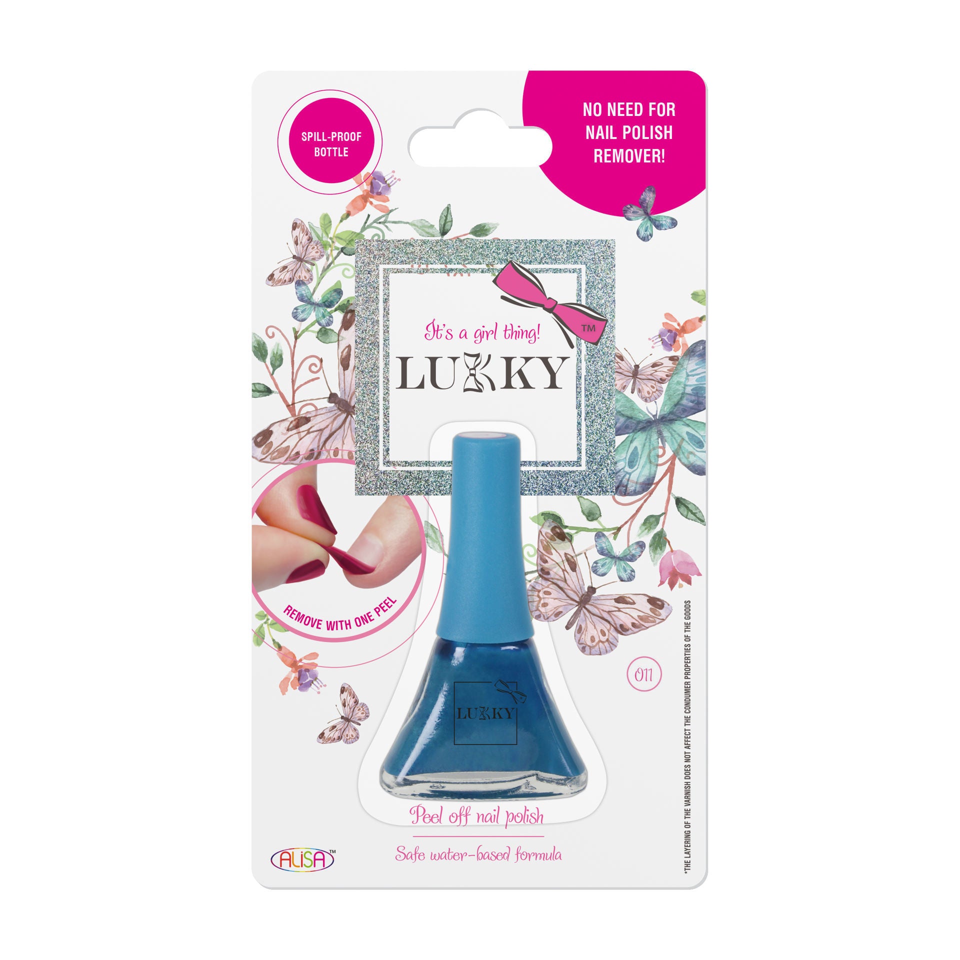 Lukky Peel Off Nail Polish Blue Color