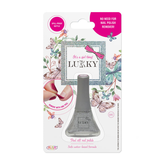 Lukky Peel Off Nail Polish Metallic Silver Color