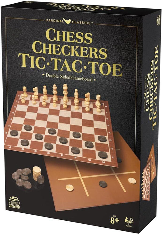 Cardinal Checkers and Tic-Tac-Toe Set Box