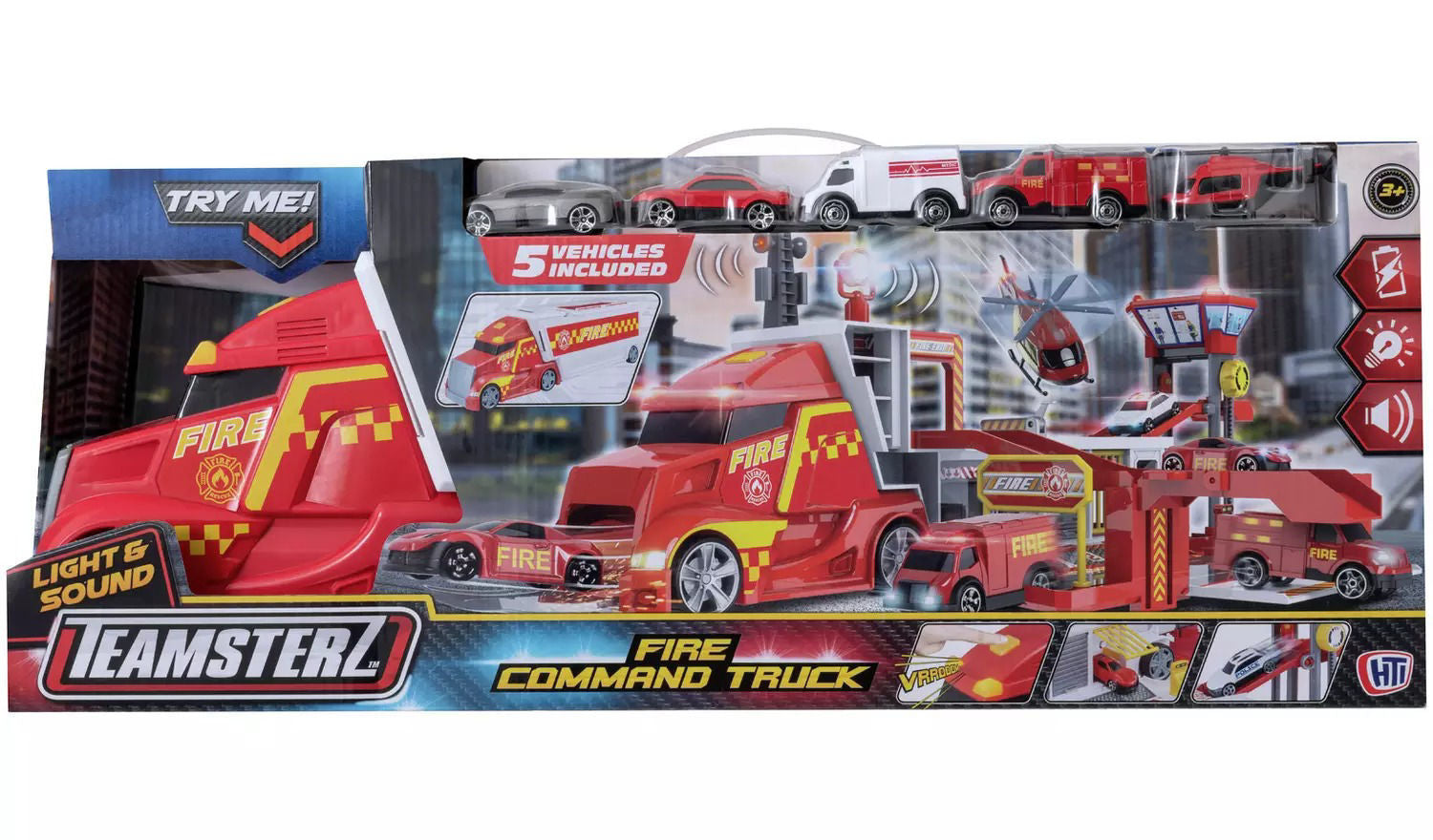 Teamsterz Fire Command Truck 4 Cars