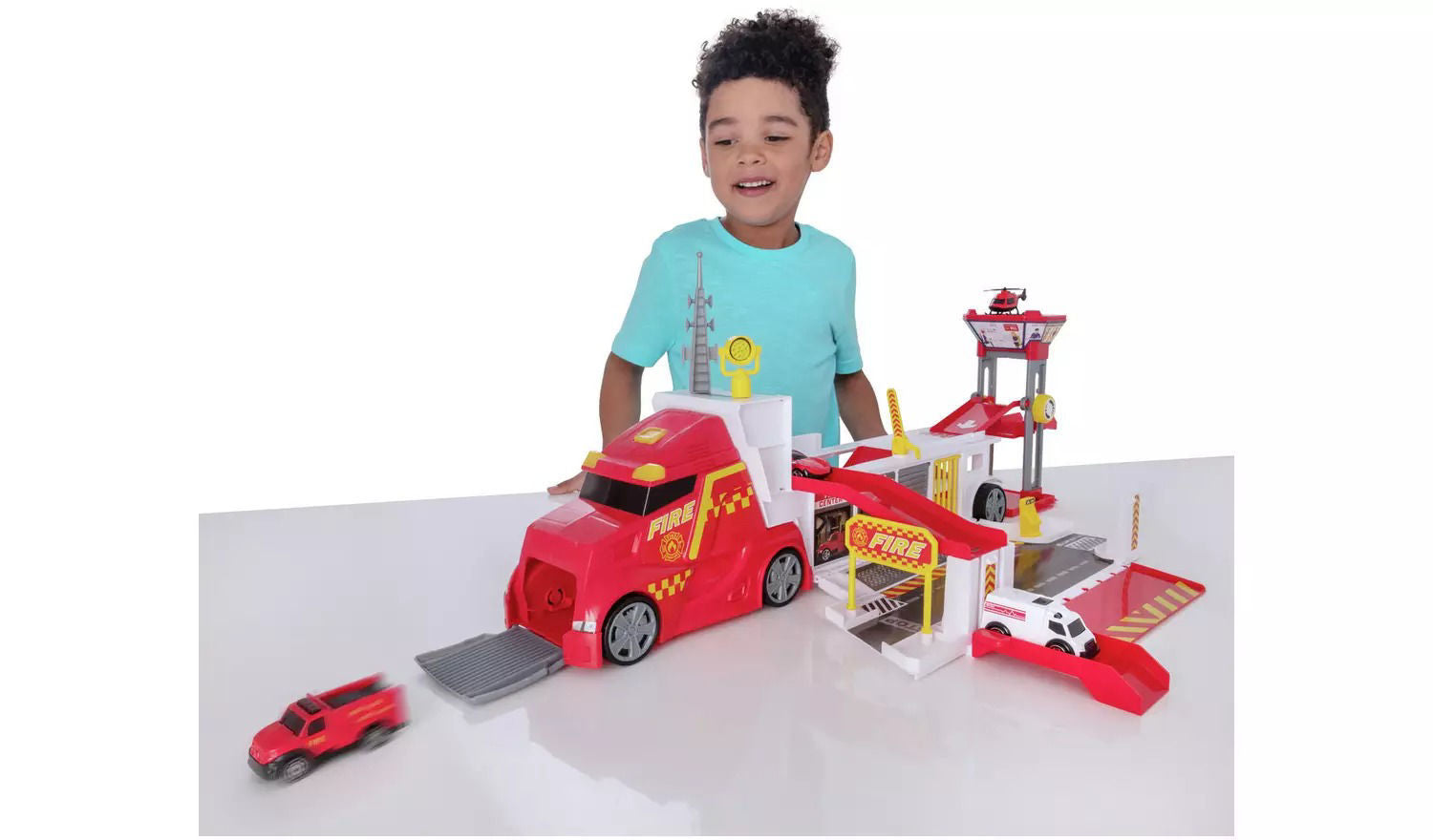Teamsterz Fire Command Truck 4 Cars