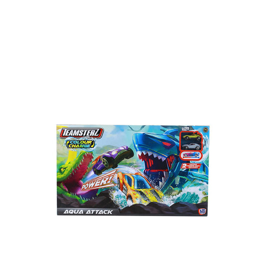 Teamsterz Colour Change Aqua Attack Track Set With 2 Cars