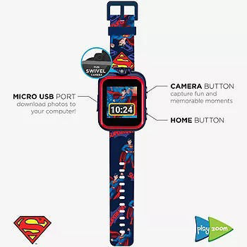 Playzoom-Boys Rubber Navy Superman  Watch