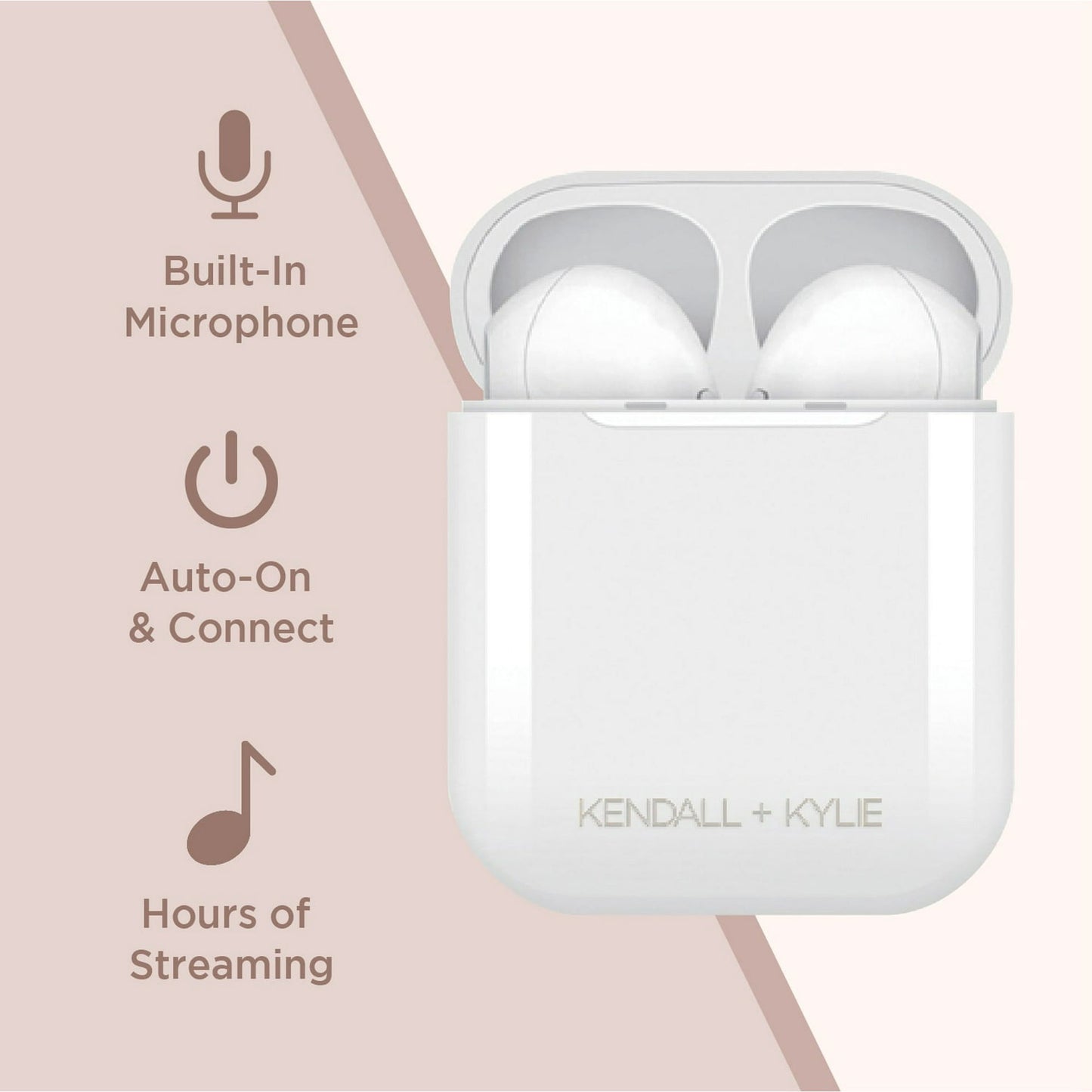 Kendall + Kylie Rose Gold Smart Watch with Interchangeable Strap and Earbud Set