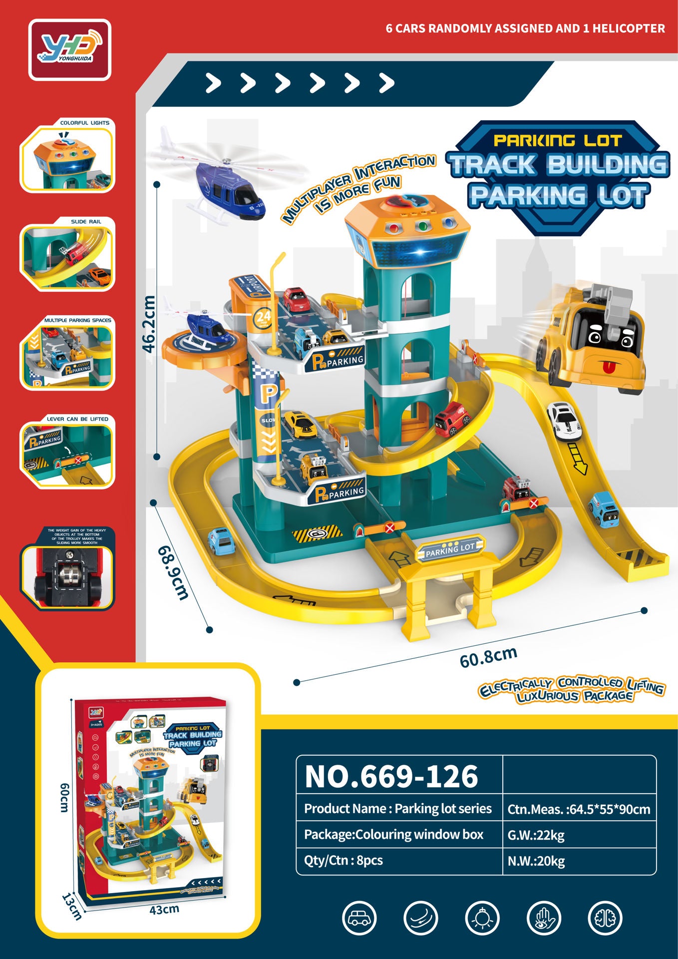 Track Building Parking Four Floors -Simple Accessoies