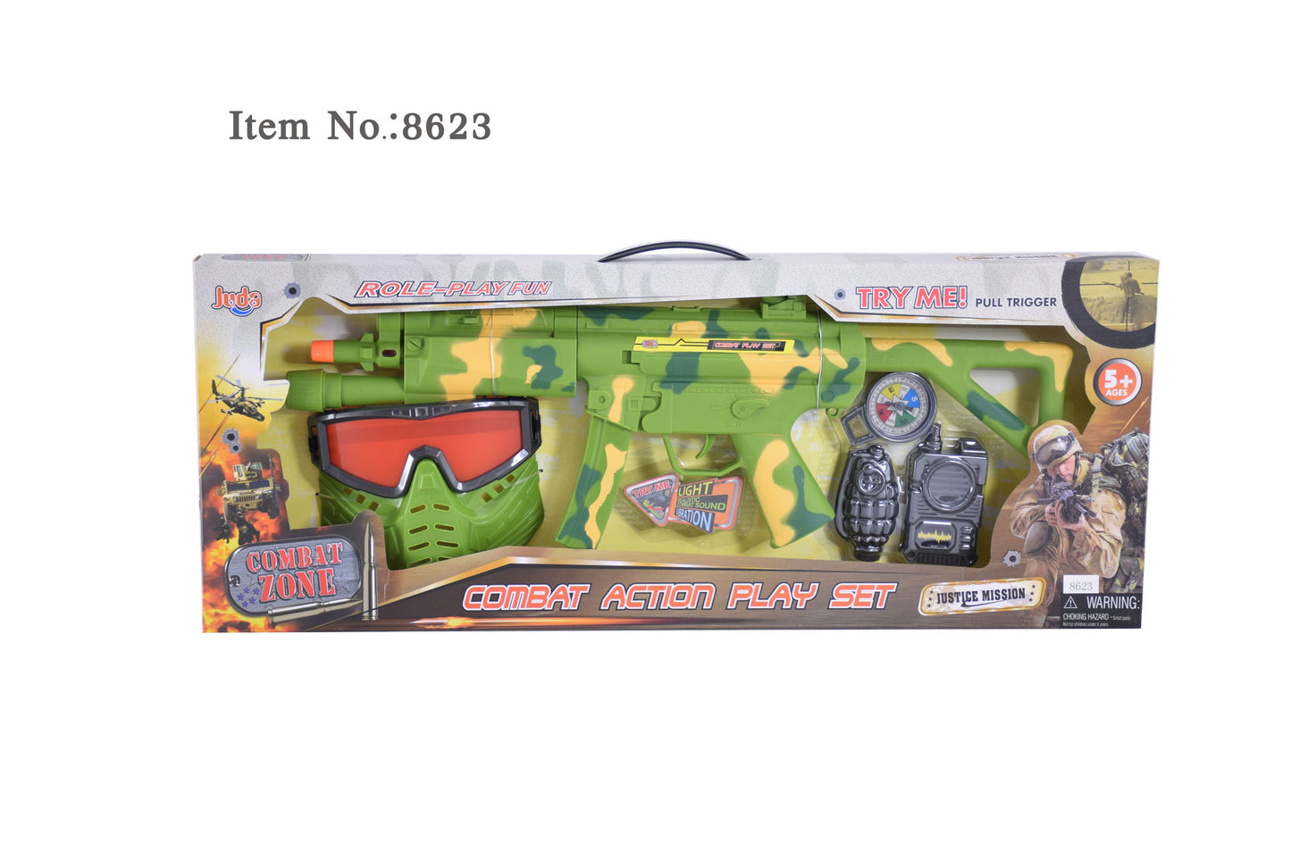 Combat Action Playset Gun With Mask