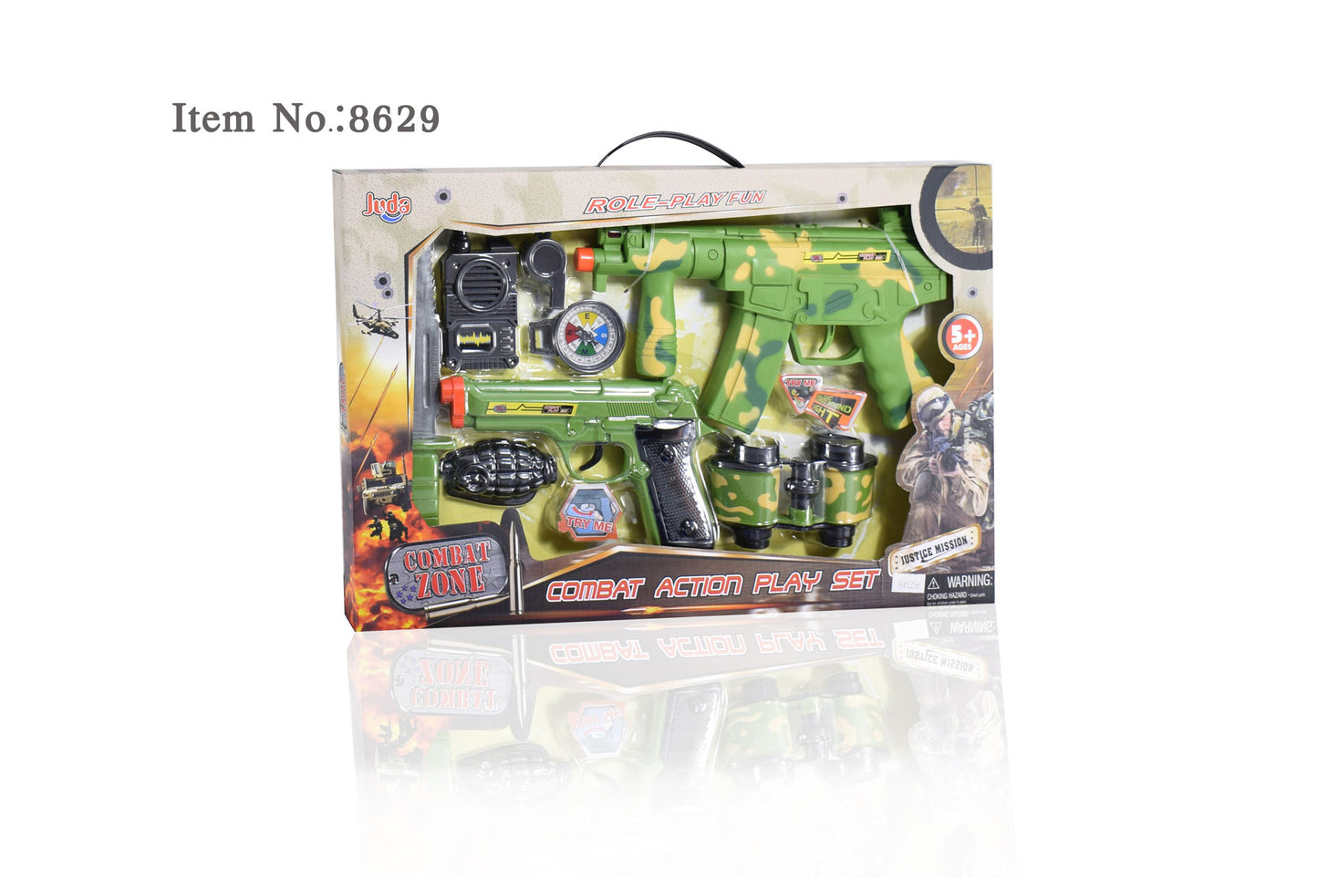 Combat Action Playset With 2 Guns And Bomb