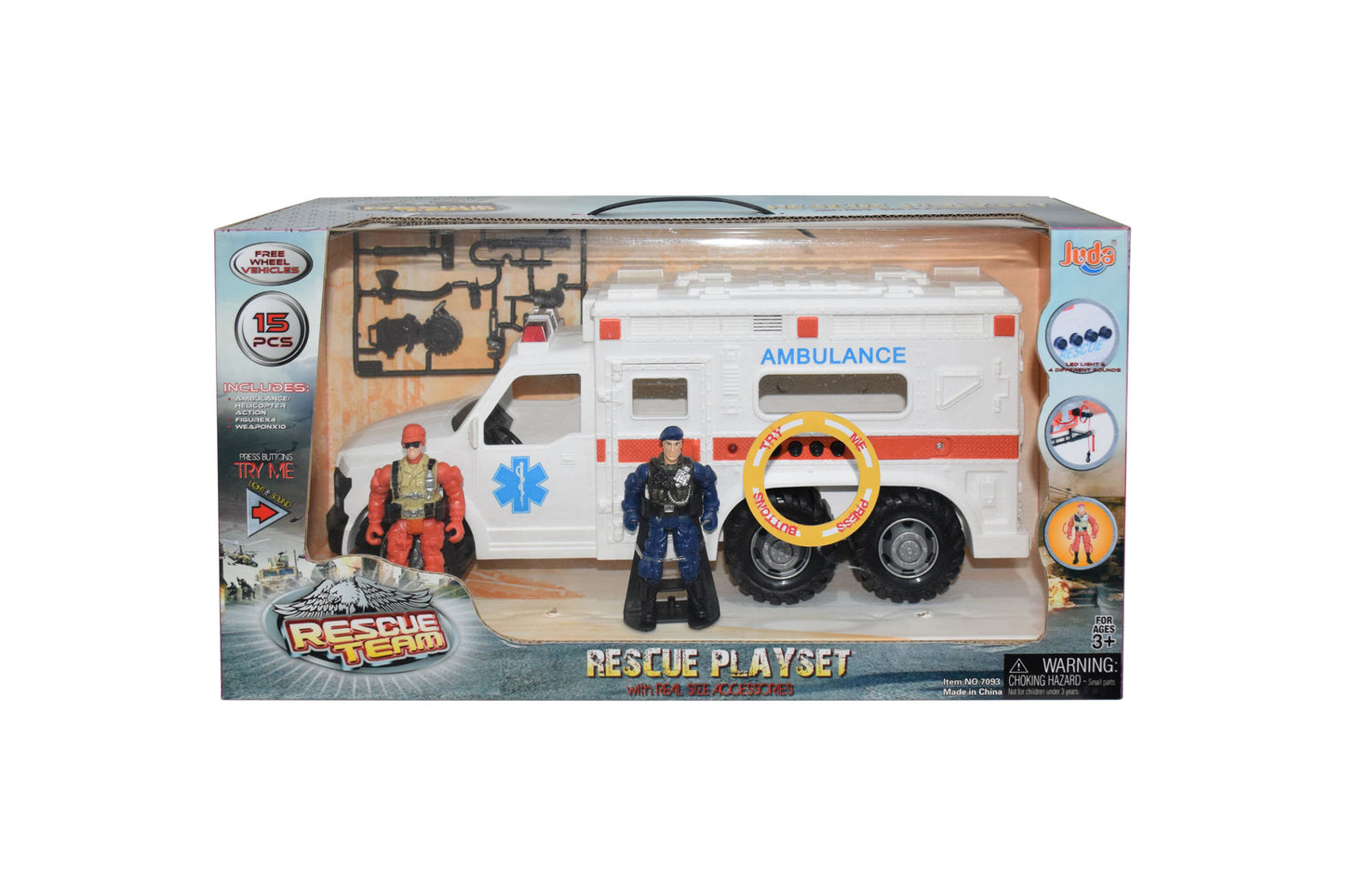 Rescue Team Playset (15 Pieces)