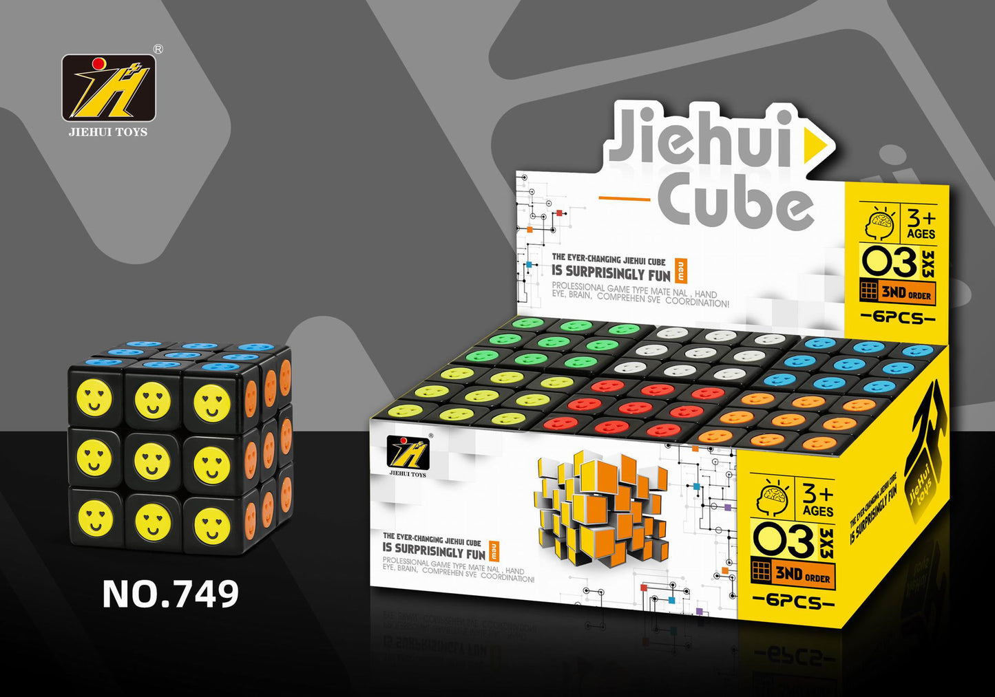 3X3 Magic Cube- Black Pdq 6