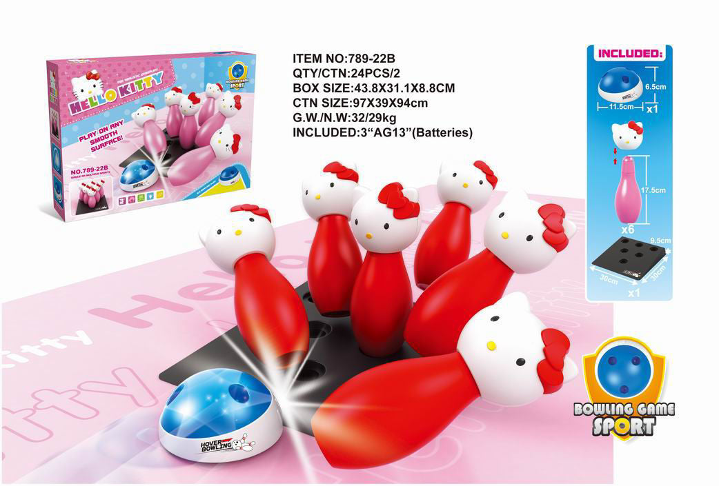 Bowling Set With Slant Table Hello Kitty