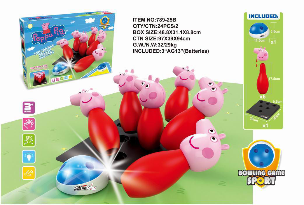 Bowling Set With Slant Table Peppa Pig