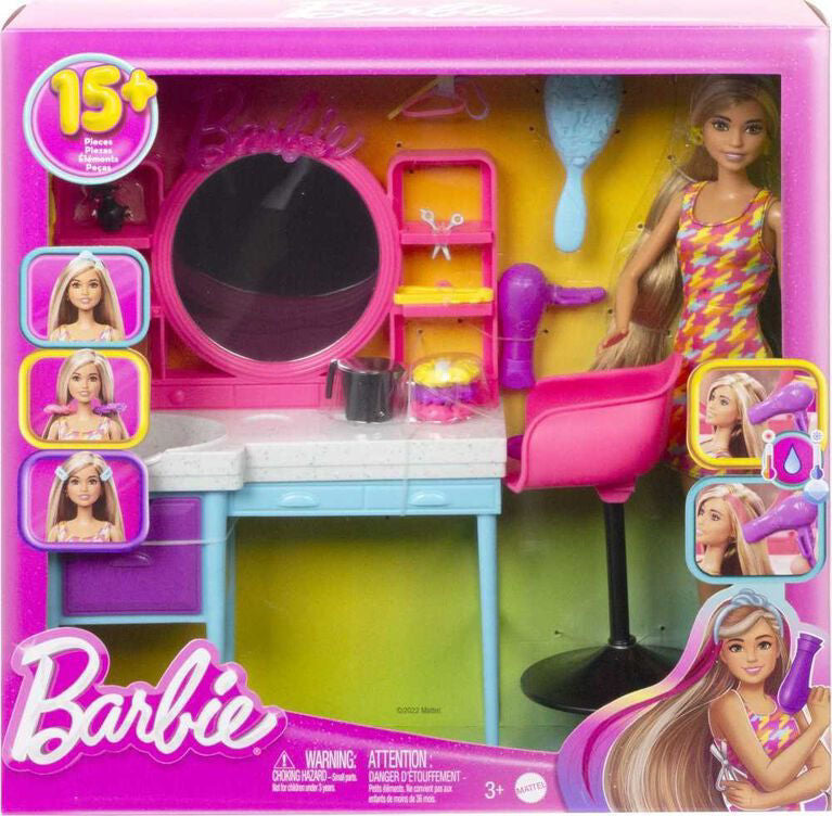 Barbie Doll And Hair Salon Playset