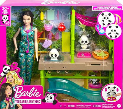 Barbie Doll And Panda Care Rescue Playset