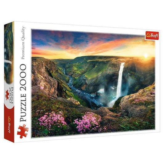 Haifoss Waterfall Iceland Puzzle (2000 Pieces)