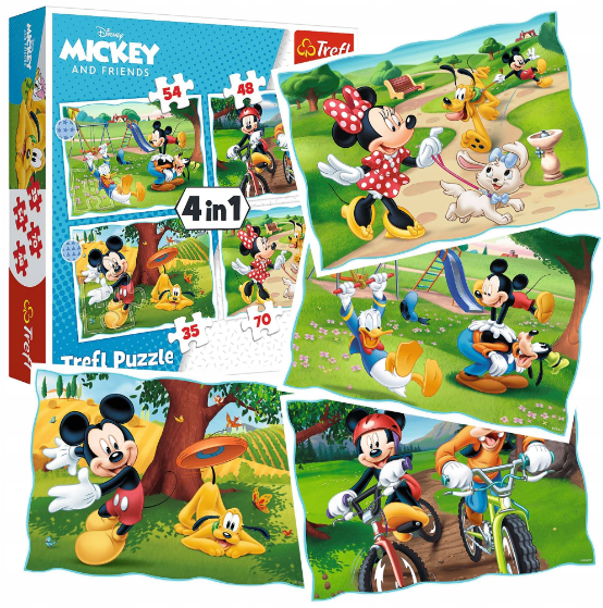 Mickey And Friends 4 In 1 Puzzle (207 Pieces)