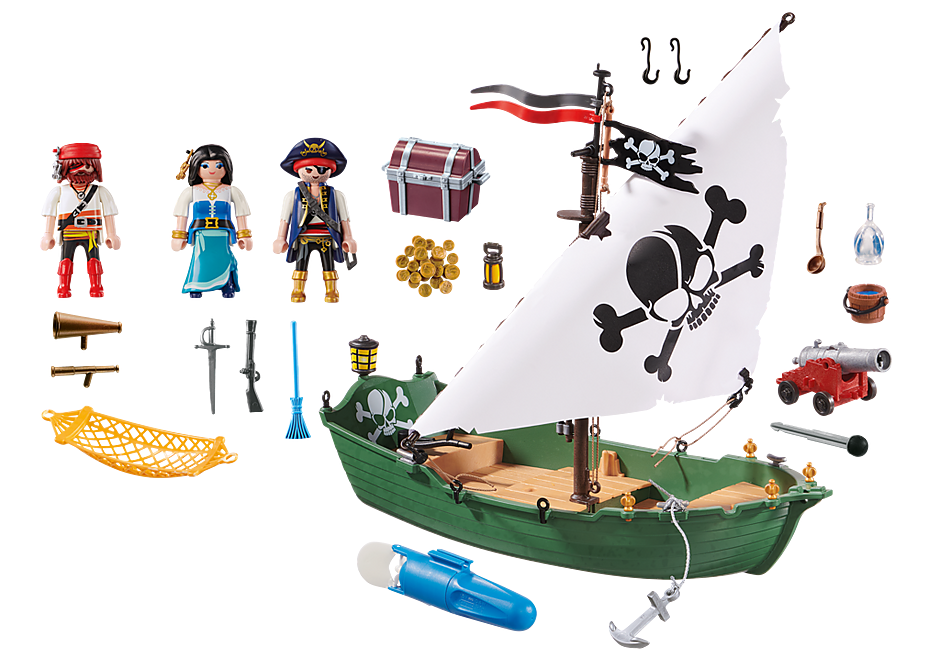 Playmobil Pirate Boat With Underwater Motor