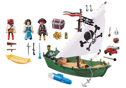 Playmobil Pirate Boat With Underwater Motor