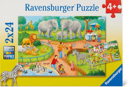 Ravensburger One Day At The Zoo Puzzle (2X24 Pieces)