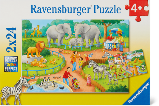 Ravensburger One Day At The Zoo Puzzle (2X24 Pieces)