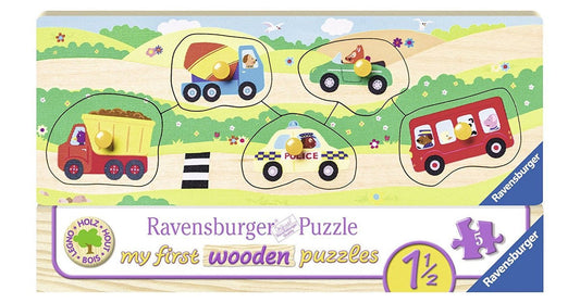 Ravensburger My First Wooden Puzzle Very First Vehicles (5 Pieces)