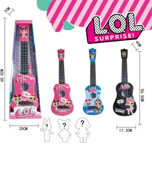 Large Guitar With 1 Random Doll 3 Styles Assorted