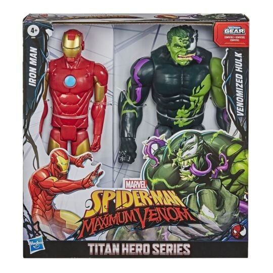 Spider Man Titan Hero Series Iron Man & Venomized Hulk Action Figure 2-Pack