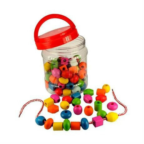 Lacing Beads (90 Pieces, 5 Cords)