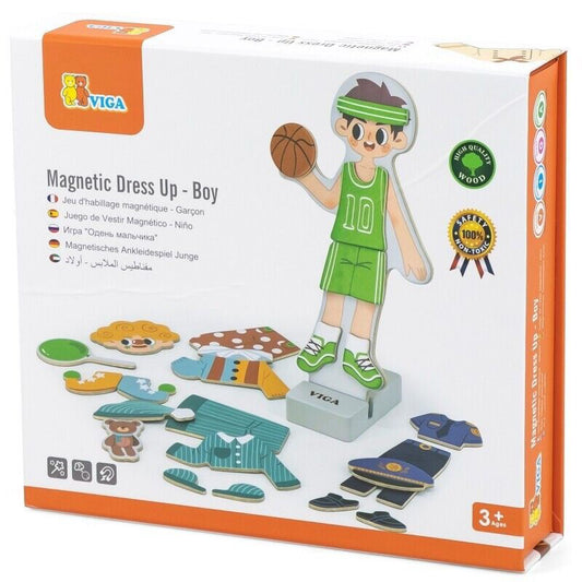 Wooden Magnetic Dress Up Boy Puzzle