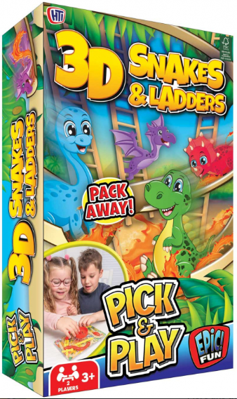 Snakes And Ladder 3D Dino Edition (Board Game)