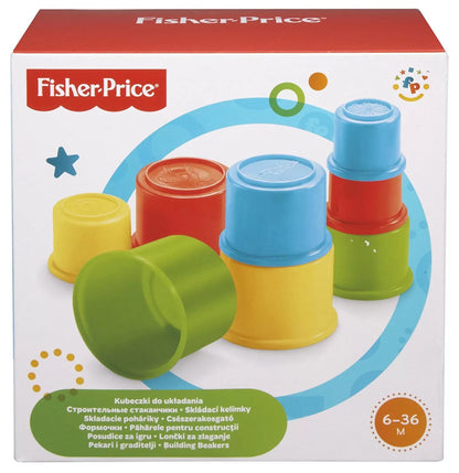 Fisher Price Bulding Beakers Stacking Blocks Cups (8 Pieces)