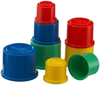 Fisher Price Bulding Beakers Stacking Blocks Cups (8 Pieces)