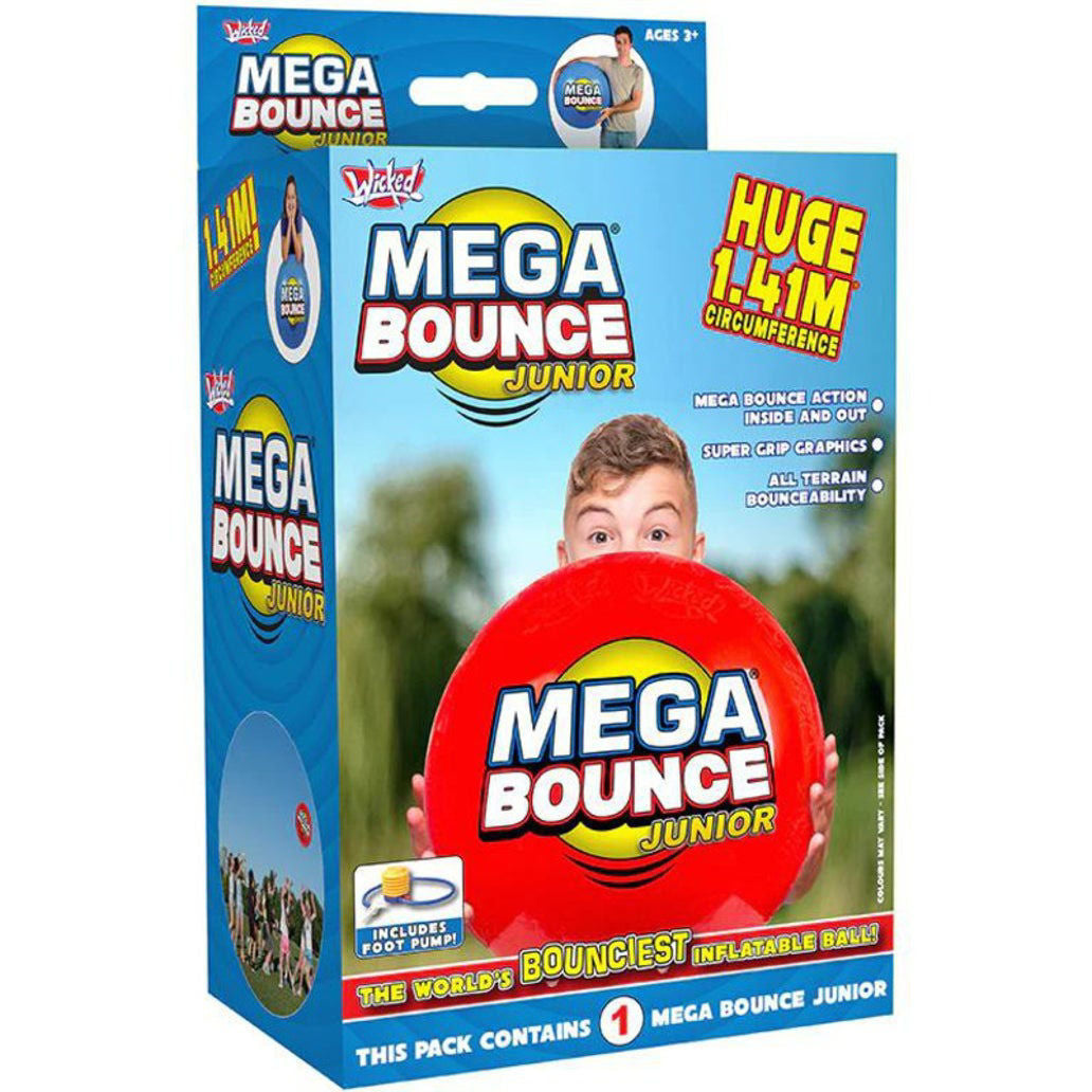 Wicked Mega Bounce Junior Inflatable Ball (Red/Blue) (Assorted)