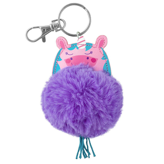 Pom Pom Critter Key Chains Unicorn