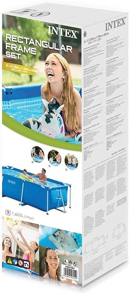 Intex Agp Pool Set Rectangular (220 x 150 x 60cm)